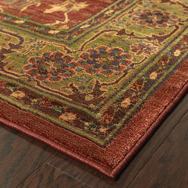Ansley Area Rug - Red (7&#39;10&#34;x11&#39;), Vintage Washed Effect, Stain-Resistant, Machine-Woven, Pet Friendly, 4 of 16