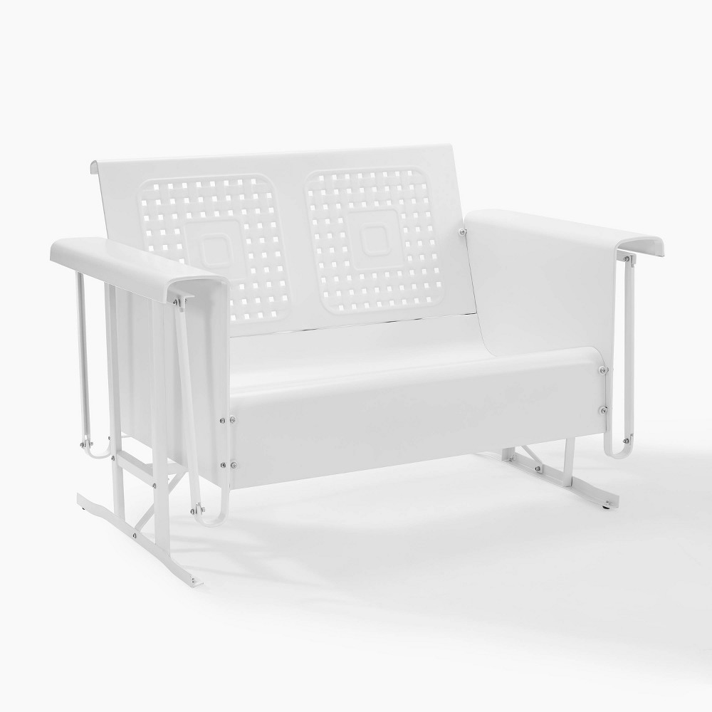 Photos - Garden Furniture Crosley Bates Outdoor Loveseat Glider - White  