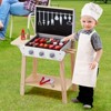 VEVOR Wooden Play Barbecue Toy Grill, Kids Grill Playset with Play Food and Grilling Tools, Wooden Play Food Kitchen Accessory (21 PCS) - 2 of 4