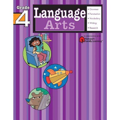 Language Arts, Grade 4 - (Flash Kids Harcourt Family Learning) by  Flash Kids (Paperback)