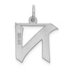 Black Bow Jewelry Sterling Silver Karlie Collection Artisan Block Initial Charm Letter N - 3 of 4