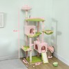 Angel Sar 73.6" Flower Cat Tree with Hammock & Condos, Multi-Level Cat Tower with Sisal Scratching Posts, Teddy Fleece Cat Activity Center - 3 of 4