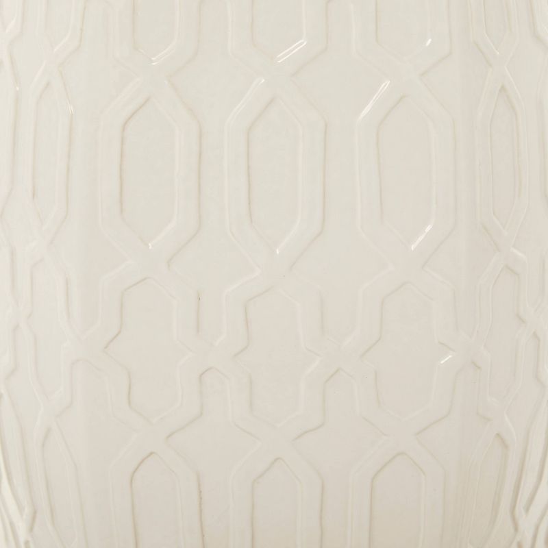 Contemporary Ceramic Geometric Accent Table Cream - Olivia &#38; May, 6 of 9