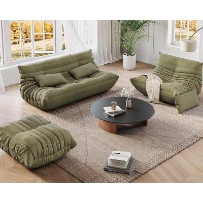 Modular Sectional Sofa, Bean Bag Couch with Deep Seat,Upholstered Couches for Living Room Bedroom,Bedroom,Apartment
