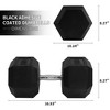 Signature Fitness Hex Single Dumbbell Non-Slip Free Weights Full Body Strength Training Home Gym Workout Equipment Set, 100 Pound, Black - 2 of 4