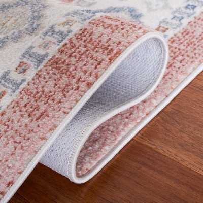 Blair Vintage Charm 8' x 10' Blue Rectangular Washable Rug