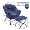 MOONMISS Accent Chair with Ottoman Set, Corduroy Upholstered Lounge Accent Chair with Armrests, Side Pockets for Bedroom, Living Room - 2 of 4
