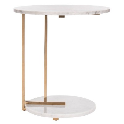 Aphrodite Marble End Table Gold - Safavieh