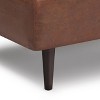 Shay - Mid Century Small Coffee Table Storage Ottoman - Distressed Saddle Brown - 4 of 4