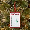 Metal 'Santa's #1' Mini Countdown Sign Christmas Tree Ornament White - Wondershop™ - image 2 of 3