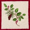 C&F Home 14" x 14" Holly Boughs Quilted Pillow - 3 of 3