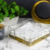 Enlea Modern Napkin Holder for Kitchen, Sitting Napkin Holder for Tables, Clear Acrylic and Steel Base Kitchen & Dining Room Décor - 2 of 3