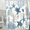 LunaLulinlk Blue Turtle Fabric Bathroom Curtain, 72" x 72" - 4 of 4