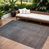 Gray Charcoal And Brown Ombre Washable Indoor Outdoor Area Rug - 2 of 4