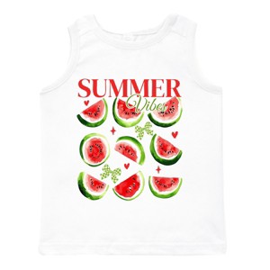 The Juniper Shop Watermelon Chart Summer Vibes Toddler Tank - 1 of 4
