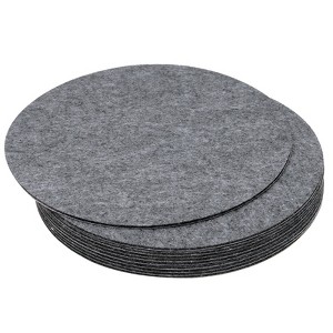 Unique Bargains Round Soft Adhesive Non-slip Anti-scratch Furniture Lamp Base Felt 10 Pcs - 1 of 4