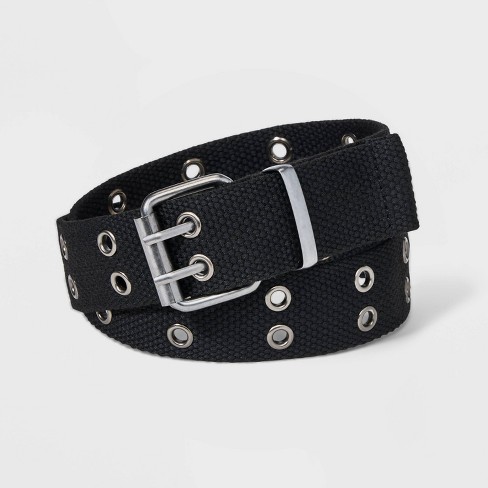 Black grommet outlet belt