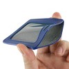 Unique Bargains Faux Leather Badge ID Card Vertical Holders Blue 2 Pcs with Neck Strap - 3 of 3