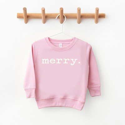 The Juniper Shop Merry Puff Print Toddler Graphic Sweatshirt