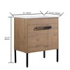 Bathroom Vanity With Sink Freestanding/Wall-Mounted Bathroom Vanity Ceramic Single Basin Set With Doors Adjustable Shelves For Bathroom - 3 of 4