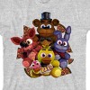 Five Nights At Freddy's Plush Characters Group Short Youth Atheltic Heather Crew Neck Short Sleeve T-shirt - 2 of 2