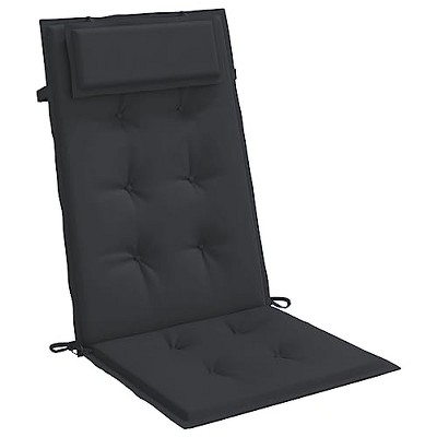 vidaXL Highback Chair Cushions 4 pcs Black - 100% Polyester Oxford Fabric, Bite-Resistance, Dirt-Proof