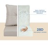 24x24 Inch Outdoor Deep Seat Cushion Set - Waterproof Fade-Resistant Patio Furniture Cushions with Removable Covers - 3 of 4