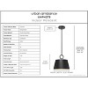 Urban Ambiance Luxury New Traditional Pendant 11.875''H x 12.375''W,  Midnight Black Finish,  Coronado Collection, UHP4275 - 3 of 4