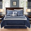 NicBex 7 Pcs Transitional Colorblock Comforter Set Bedding Set Neutral Color Palette Fabric Quilt Set, Machine Washable - 3 of 4