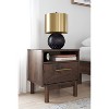 Calverson Nightstand Brown/Beige: Industrial Bedside Table with Storage, Metal Glides - Signature Design by Ashley - 2 of 4