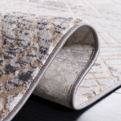 Amelia Francis Grey Beige Hand-knotted Runner Rug