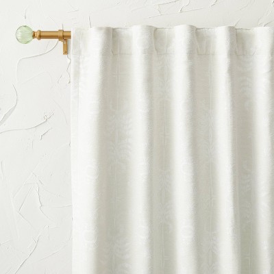 1pc Blackout Palm Frond Chenille Jacquard Curtain Panel - Opalhouse™ designed with Jungalow™