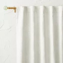 1pc 50"x84" Blackout Palm Frond Chenille Jacquard Window Curtain Panel Cream - Opalhouse™ designed with Jungalow™
