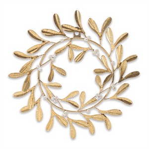 Metal Mistletoe Wreath Decor 12"D - 1 of 2