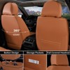Coverado Automotive Seat Covers Luxury Faux Leather Seat Proetctor, Front and Back Seat Covers 5 Seats - 2 of 4