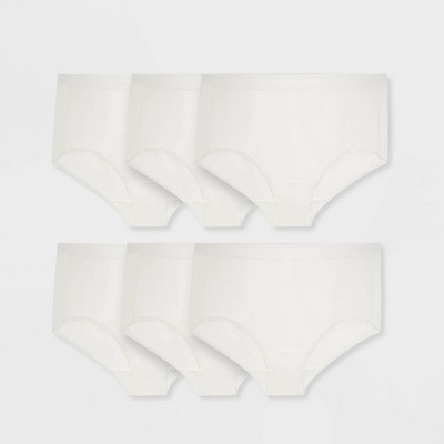 Fit For Me By Fruit Of The Loom Women's Plus 6pk Cotton White Briefs ...