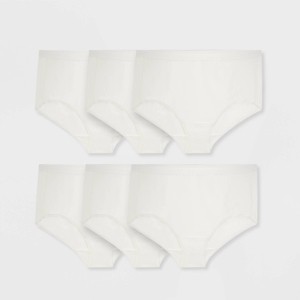 Fit for Me by Fruit of the Loom Women's Plus 6pk Cotton White Briefs - 1 of 4