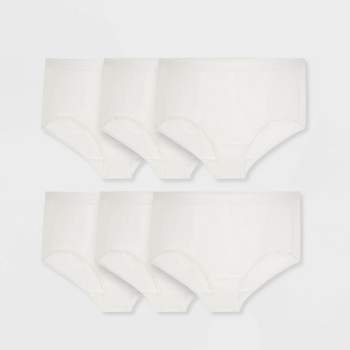 Plus Fruit of the Loom® Fit For Me 6-pack Cotton White Brief Panties 6DBRWKP