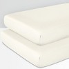 100% Organic Cotton Crib Sheets Pack of 2, Soft & Cool, GOTS Certified by California Design Den - 2 of 4
