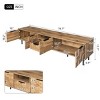 78'' Modern Wood TV Stand with Checkered Doors for 85" TV,Entertainment Center with Storage Cabinets & Drawer-Baofuwish - 4 of 4