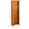 vidaXL Narrow Bookcase Solid Wood Oak Wooden Book Shelf Organizer Multi Sizes - 3 of 4