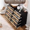 GAOMON 8 Rattan Drawer Dresser w/ Deep Drawers & Wide Top,Wood Chest Storage for Bedroom, Living Room, Hallway - 2 of 4
