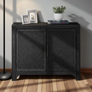 40'' Modern Cabinets with Unique Design Doors, 1 Adjustable Shelf, Perfect for Living Room or Study Room - 1 of 4