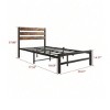 Black - Large Vintage Bed Frame,Metal Bed Frame With Headboard, Platform Bedframe With Storage, No Box Spring Needed,Mattress Foundation Noise-Free - 3 of 4