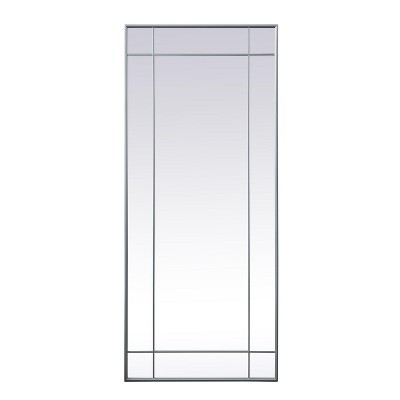 Elegant Lighting French Panel Full Length Mirror 30x70 Inch In Silver