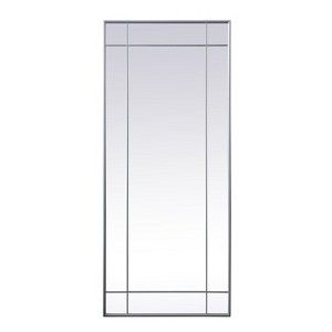 Elegant Lighting French Panel Full Length Mirror 30x70 Inch In Silver - 1 of 4