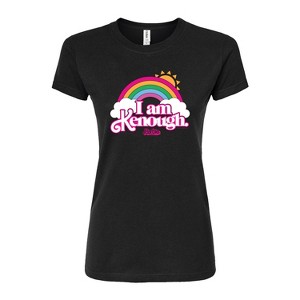 Women's - Barbie - I Am Kenough Rainbow Clouds Juniors Fitted Graphic T-Shirt - 1 of 2