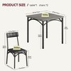Dining Table Set, Kitchen Table and Chairs for 2, with 2 Upholstered Chairs, 3 Piece Dining Table Set,Rustic Grey - 2 of 4