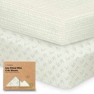 KeaBabies 2-Pack Isla Mini Crib Sheets, Pack and Play Sheets Fitted, Pack N Play Sheets, Fitted Crib Sheet - 1 of 4