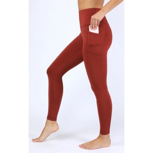 90 Degree By Reflex - Women's Polarflex Fleece Lined High Waist Side Pocket  Legging - Fired Brick, Small : Target